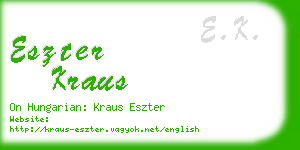 eszter kraus business card